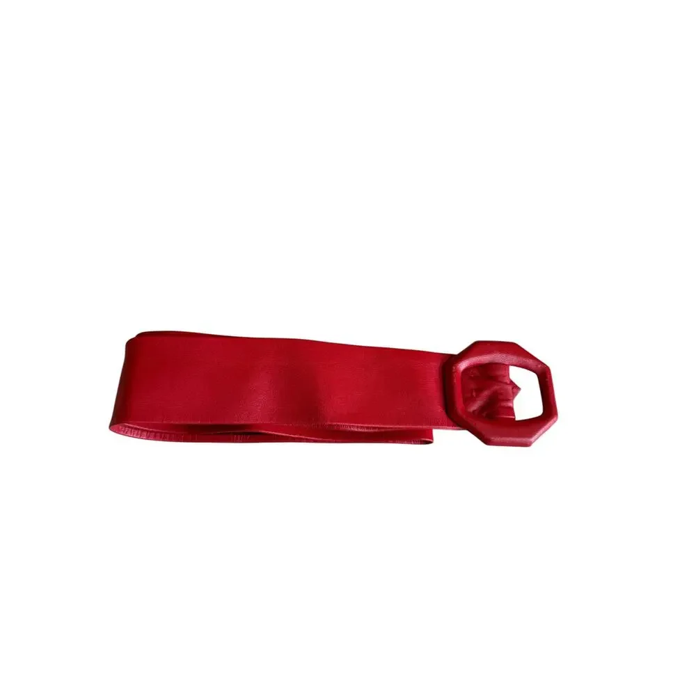 Vintage Axiom Red Leather Cinch Belt M
